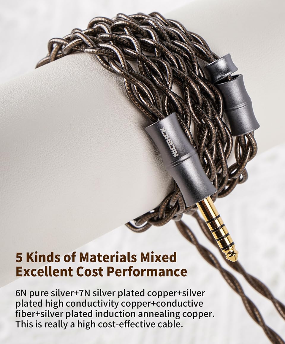 Amazon.com: NICEHCK DuskSky IEM Cable, 6N Pure Silver in Ear